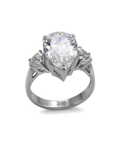 Women's Stainless Steel Clear Princess Cubic Zirconia Engagement Ring $32.34 Engagement Rings