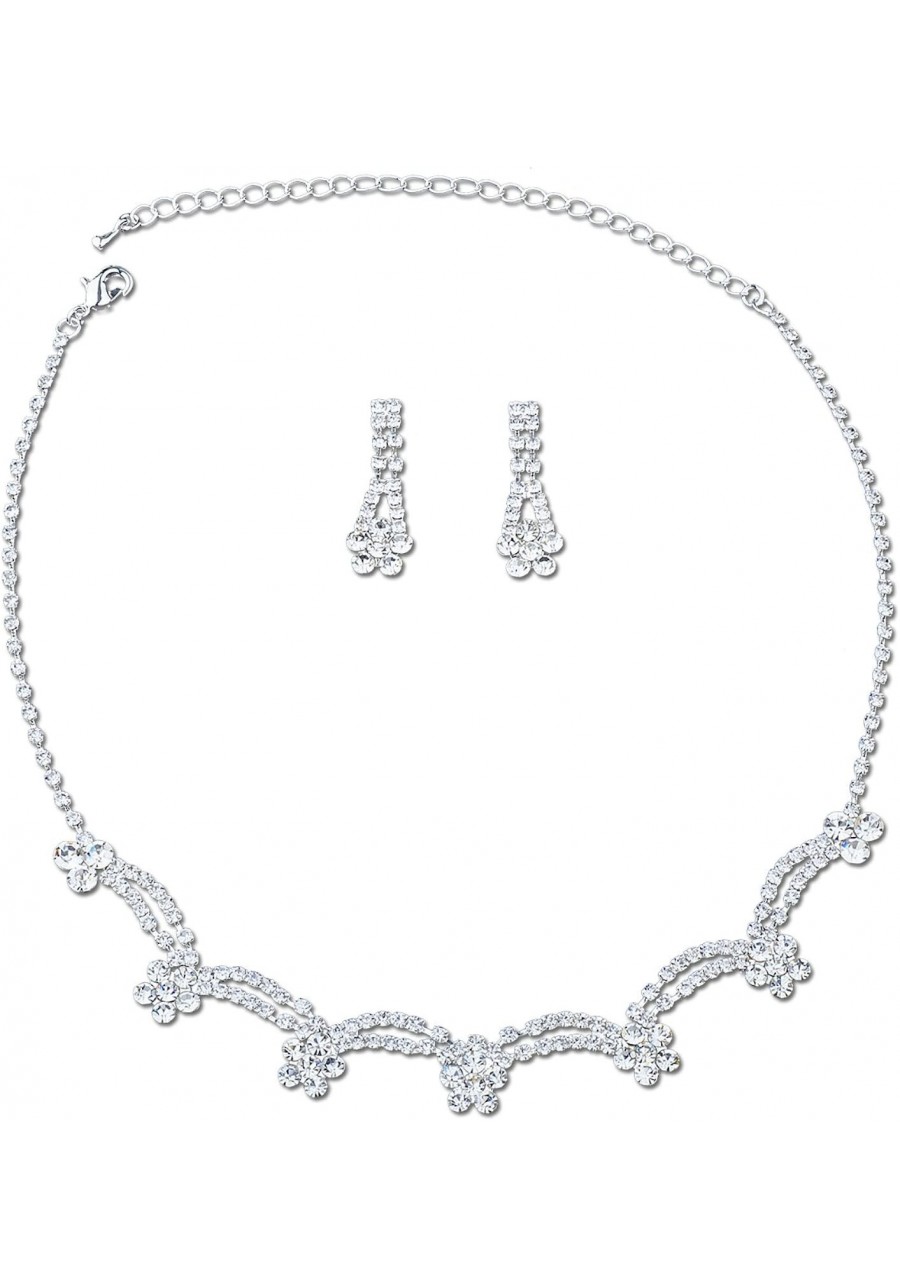 Rhinestones Necklace Earrings Jewelry Sets for Wedding Bridal Party $9.16 Jewelry Sets