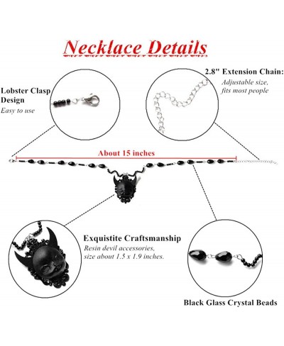 Black Gothic Choker Necklace for Halloween Punk Costume Party $16.66 Chokers