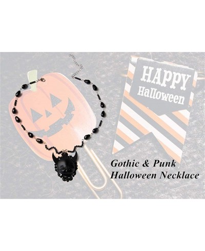 Black Gothic Choker Necklace for Halloween Punk Costume Party $16.66 Chokers