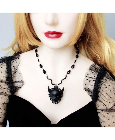 Black Gothic Choker Necklace for Halloween Punk Costume Party $16.66 Chokers