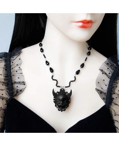 Black Gothic Choker Necklace for Halloween Punk Costume Party $16.66 Chokers