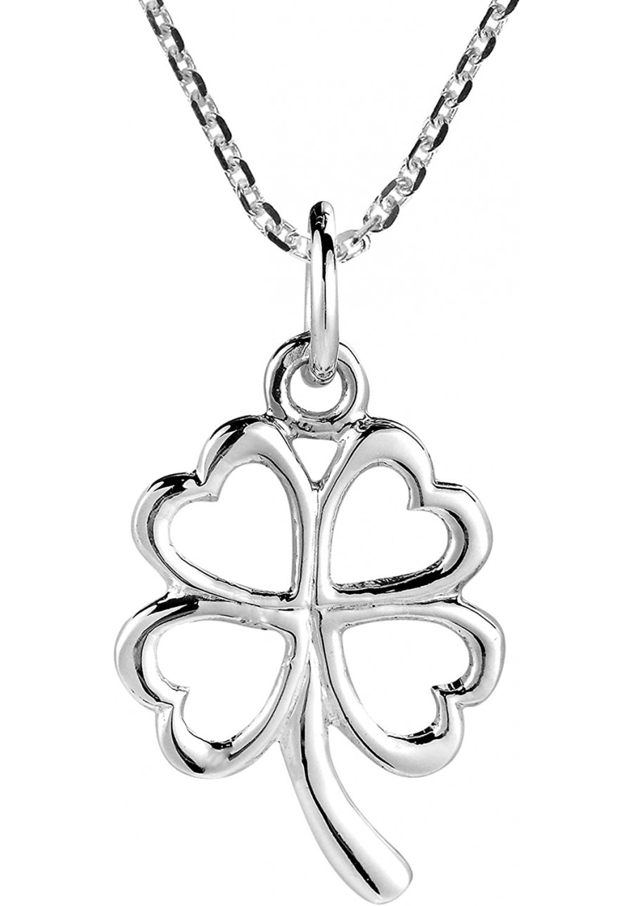 Charmed Four Heart Leaf Clover Sterling Silver Necklace $23.18 Pendant Necklaces