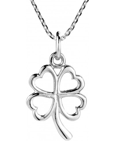 Charmed Four Heart Leaf Clover Sterling Silver Necklace $23.18 Pendant Necklaces