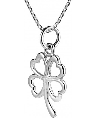 Charmed Four Heart Leaf Clover Sterling Silver Necklace $23.18 Pendant Necklaces