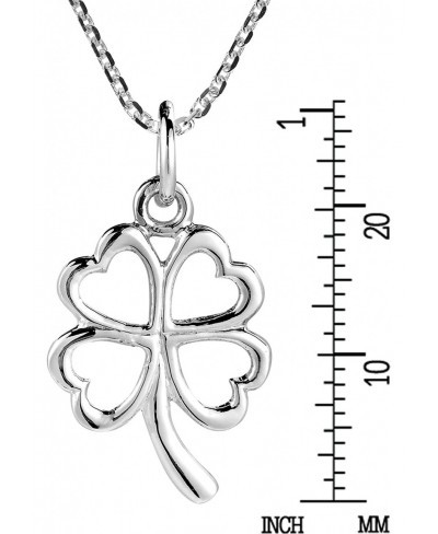 Charmed Four Heart Leaf Clover Sterling Silver Necklace $23.18 Pendant Necklaces