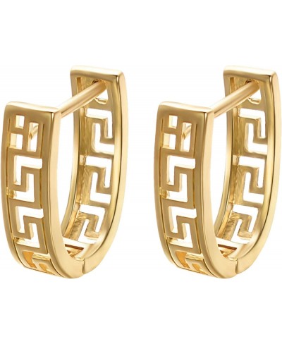 Gold Huggie Hoop Earrings for Women 14K Gold Plated Rose U Shaped Small Earrings Statement Jewelry Gifts $12.14 Hoop