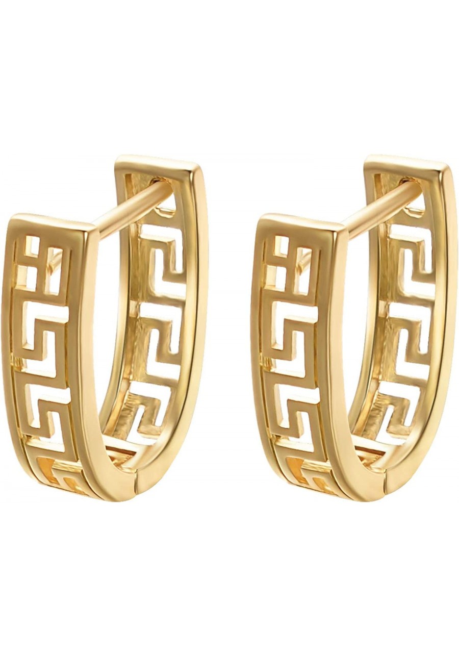 Gold Huggie Hoop Earrings for Women 14K Gold Plated Rose U Shaped Small Earrings Statement Jewelry Gifts $12.14 Hoop