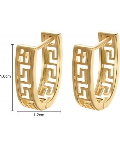 Gold Huggie Hoop Earrings for Women 14K Gold Plated Rose U Shaped Small Earrings Statement Jewelry Gifts $12.14 Hoop