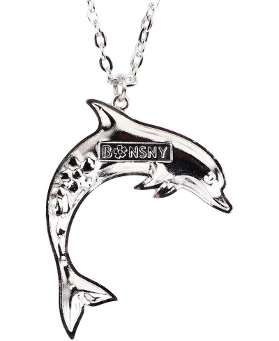 Ocean Collection “BLUE” Statement Enamel Alloy Dolphin Necklace Pendant 18 $8.56 Pendant Necklaces