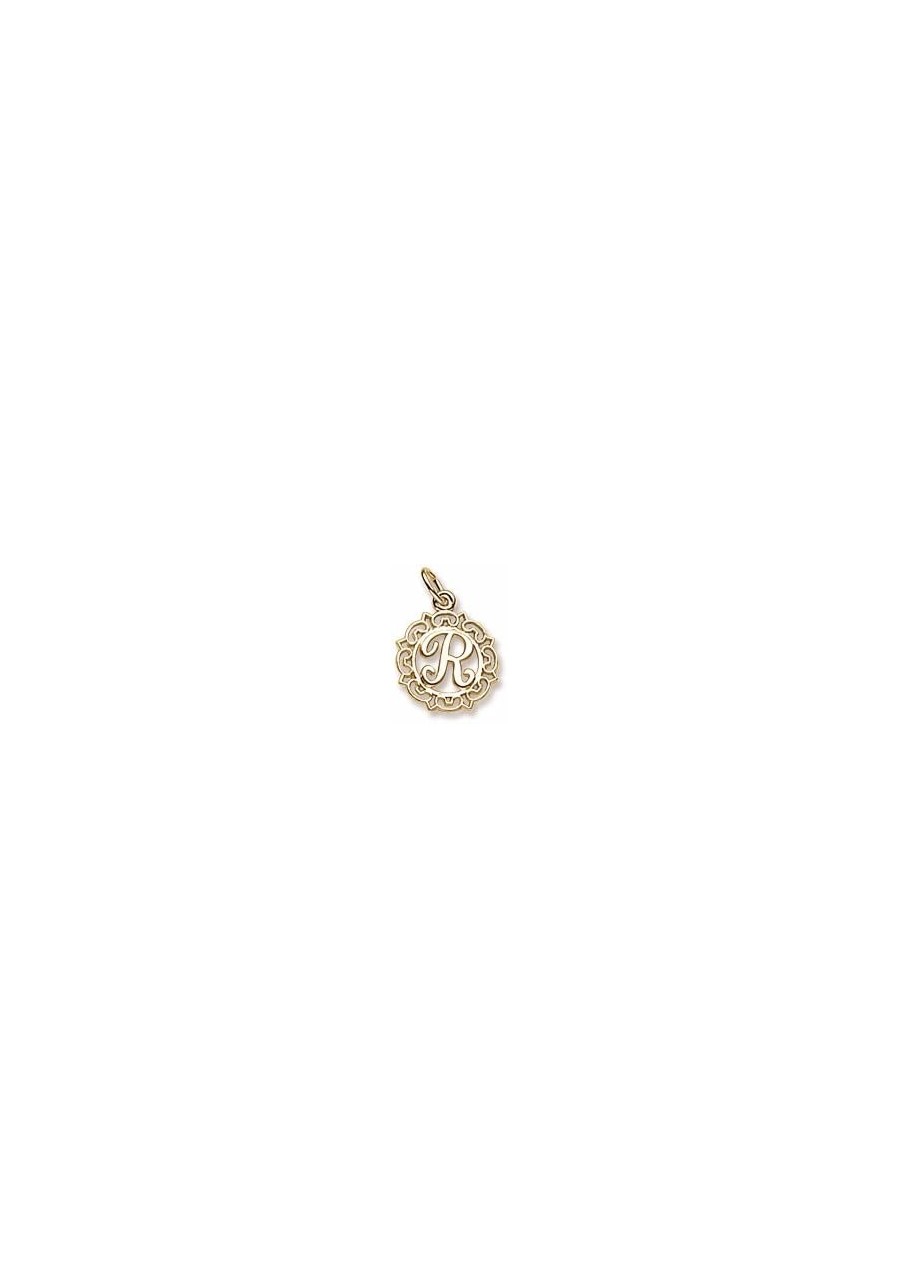 Letter R Charm Gold Plated Silver $20.21 Charms & Charm Bracelets