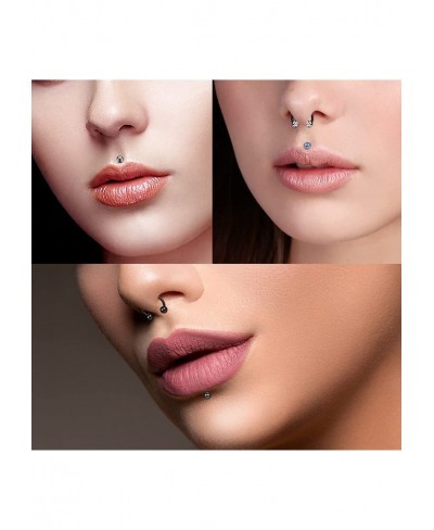 16-40 Pcs Septum Rings 16g Septum Jewelry with Gift Box Septum Rings for Women Septum Piercing Jewelry Horseshoe Nose Hoop Ri...