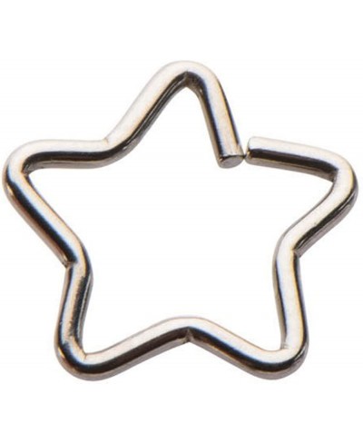 16ga Star Shaped Split Ring Perfect For Nose Rook Daith and Tragus Piercings - Anodized Titanium 316L Surgical Steel $8.93 Pi...