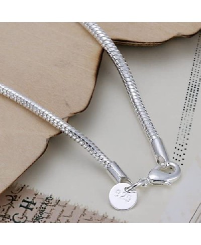 3MM 925 Sterling Silver Snake Chains Bracelet fit European Beads $14.12 Link