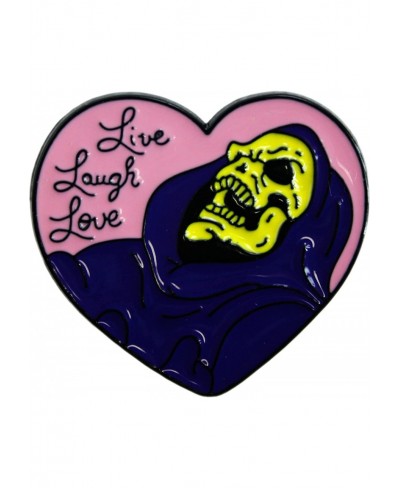 Live Laugh Love - Skeleton - Enamel Pin $8.84 Brooches & Pins