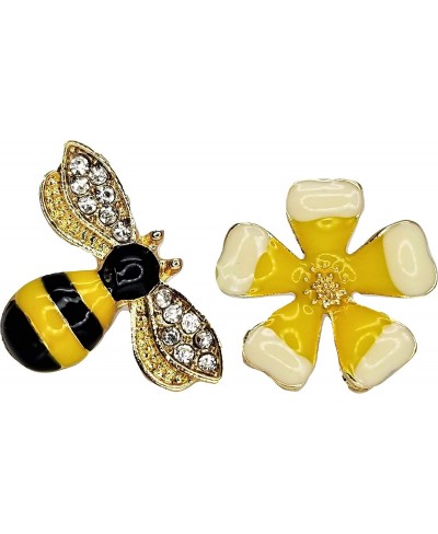 Bumble Bee & Flower Stud Post Earrings - New - Pair! $9.46 Stud