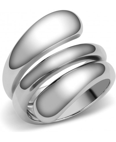 Designer Style 316 Stainless Steel Plain Women's Fashion Ring $23.71 Statement