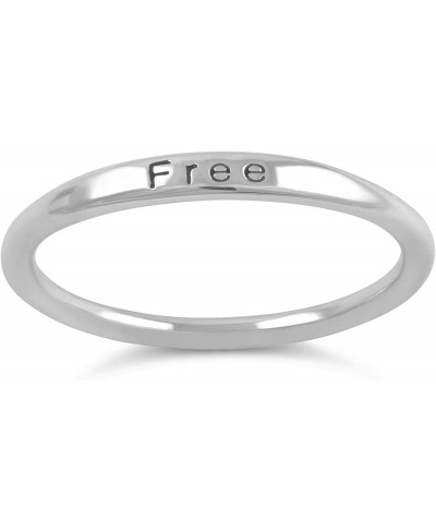 Sterling Silver Thin Stackable Free Ring (Size 4 - 11) $15.38 Stacking