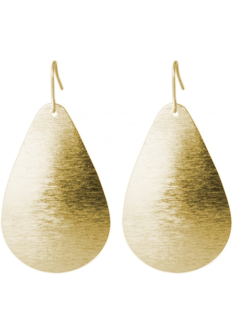 Brushed Gold or Silver Light Weight Teardrop Earring Collection $19.16 Drop & Dangle