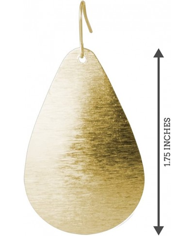 Brushed Gold or Silver Light Weight Teardrop Earring Collection $19.16 Drop & Dangle