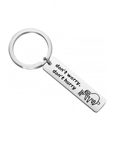 Sloth Keychains Funny Sloth Gifts Sloth Lover Gifts Don't Hurry Don't Worry $10.56 Pendants & Coins