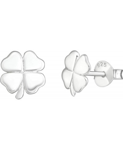 Sterling Silver Four Leaf Clover Stud Earrings with Push Back $17.48 Stud