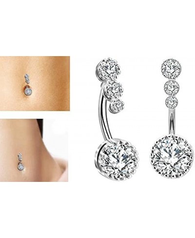 Women's Body Piercing Barbells 316L Surgical Steel AAA Cubic Zirconia Belly Button Rings Navel Rings Belly Rings Belly Pierci...