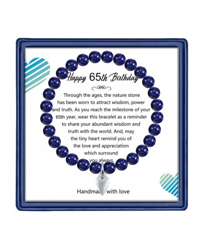 65th Birthday Gifts for Women Amethyst Beads Birthday Bracelet for Woman Truning 65 Years Old Jewelry Gift for Her Women Mom ...