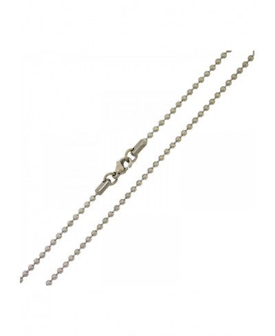 Stainless Steel Beaded Dog Tag Chain Necklace 2.5MM (16" - 30" Available) $12.01 Chains