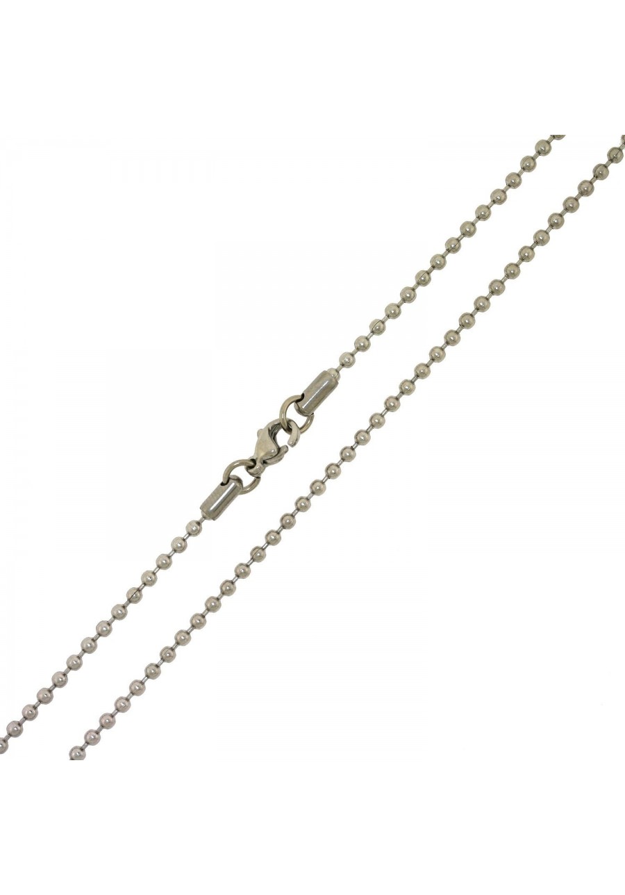 Stainless Steel Beaded Dog Tag Chain Necklace 2.5MM (16" - 30" Available) $12.01 Chains