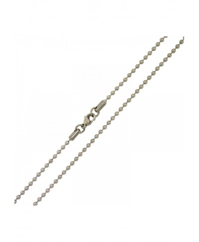 Stainless Steel Beaded Dog Tag Chain Necklace 2.5MM (16" - 30" Available) $12.01 Chains