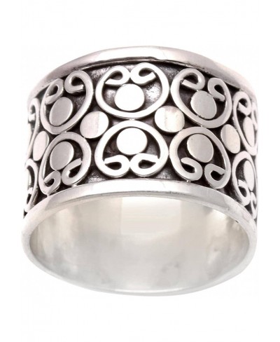 Bold Circles Sterling Silver Band Ring for Girls Womens $49.32 Bands