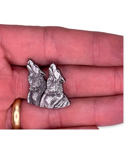 Howling Wolves Lapel Pin - Wolf Jewelry Pewter Pins for Jackets Pins & Brooches for Women Mens Biker Pin for Leather Jackets ...