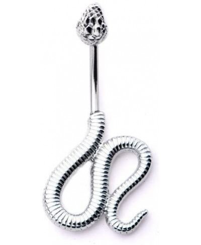 Belly Button Ring Navel Split Snake Cobra CZ 316L Surgical Steel Body Jewelry $11.76 Piercing Jewelry