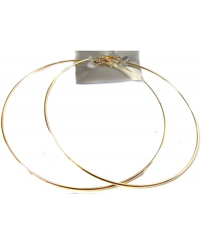 Large Hoop Earrings 5 Inch Hoop Earrings Plated Gold Tone Hoop Earrings $21.41 Hoop