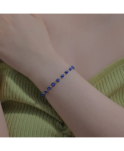 Evil Eye Bracelet Necklace Anklet Gold Silver Good Luck Protection Jewelry for Women Girls $9.04 Anklets