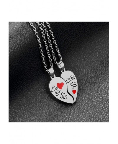 2Pc/Set Big Sister Litter Sister Stiching Love Heart Pattern Necklace Fine Jewelry Gift From Sisters $6.75 Jewelry Sets