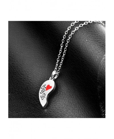 2Pc/Set Big Sister Litter Sister Stiching Love Heart Pattern Necklace Fine Jewelry Gift From Sisters $6.75 Jewelry Sets