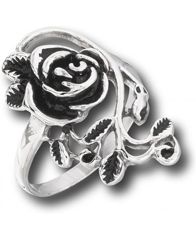 Flower Rose Vine Leaf Filigree Wide Ring New Stainless Steel Band Sizes 6-10 $15.69 Bands