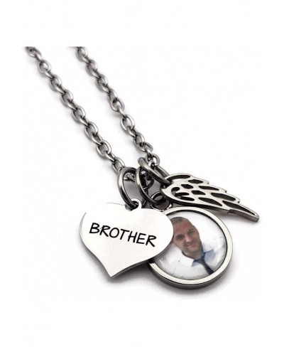 Handmade by Remember Me Loss of Brother Memorial Necklace Bracelet or Keychain Photo Jewelry Picture Charm Condolence Gift Br...