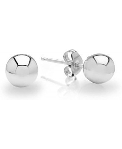 14k White Gold Ball Earrings Children/Adult Size 2 3 4 5 6 7 8 MM $35.78 Ball