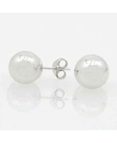 14k White Gold Ball Earrings Children/Adult Size 2 3 4 5 6 7 8 MM $35.78 Ball