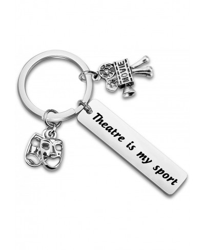 Drama Keychain Theatre is My Sport Comedy Tragedy Mask Keychain Broadway Theater Jewlery Theatre Gift $10.24 Pendant Necklaces