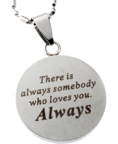 Yin Yang Stainless Steel Pendant with Love Message $14.60 Pendants & Coins