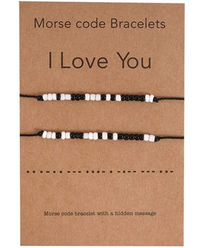 Friendship Bracelets Pinky Promise Distance Matching Bead Bracelet for Couple Boyfriend Girlfriend Women Men $9.24 Link