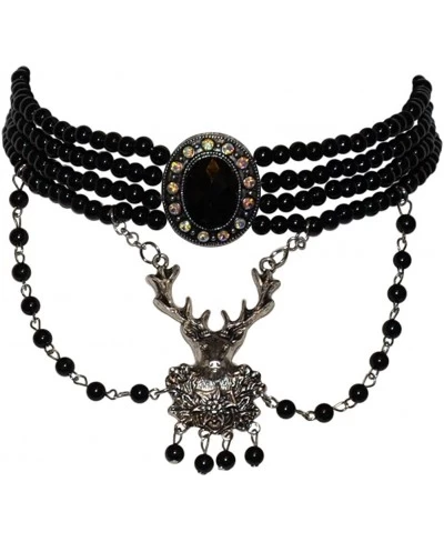 Stag Deer Black Bavarian Choker Necklace for Dirndl $31.00 Chokers