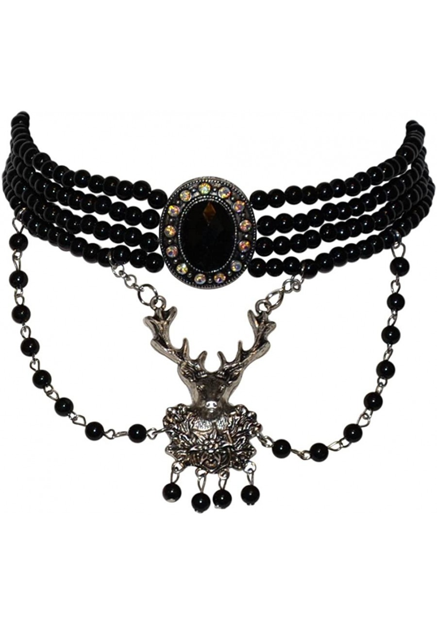 Stag Deer Black Bavarian Choker Necklace for Dirndl $31.00 Chokers