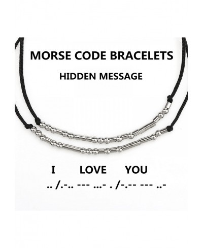 Inspirational Morse Code Bracelets for Women Men Birthday Christmas Gifts for Daughter Mom Dad Sister Aunt Boys Jewelry Encou...