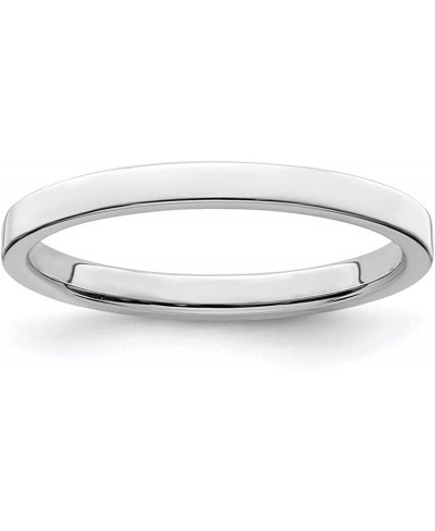 Sterling Silver 2mm Flat Size 5 Band style QWFB020-5 $24.07 Bands