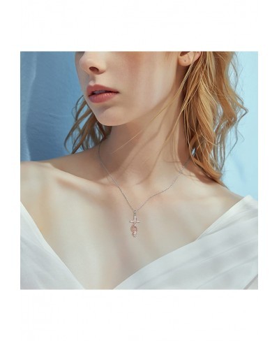 Cross Necklace for Women Sterling Silver Conformation Jewelry Gifts for Women $25.46 Pendant Necklaces